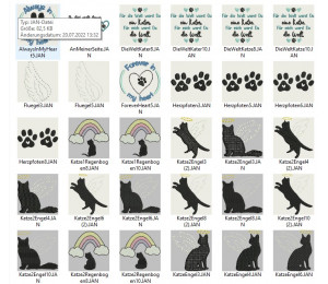Stickserie - Katzenhimmel